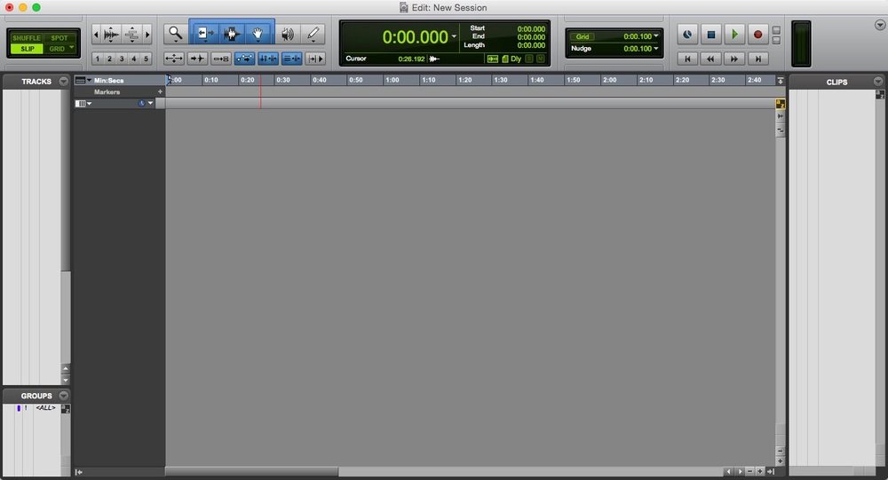 How to Record a Song: Project Window